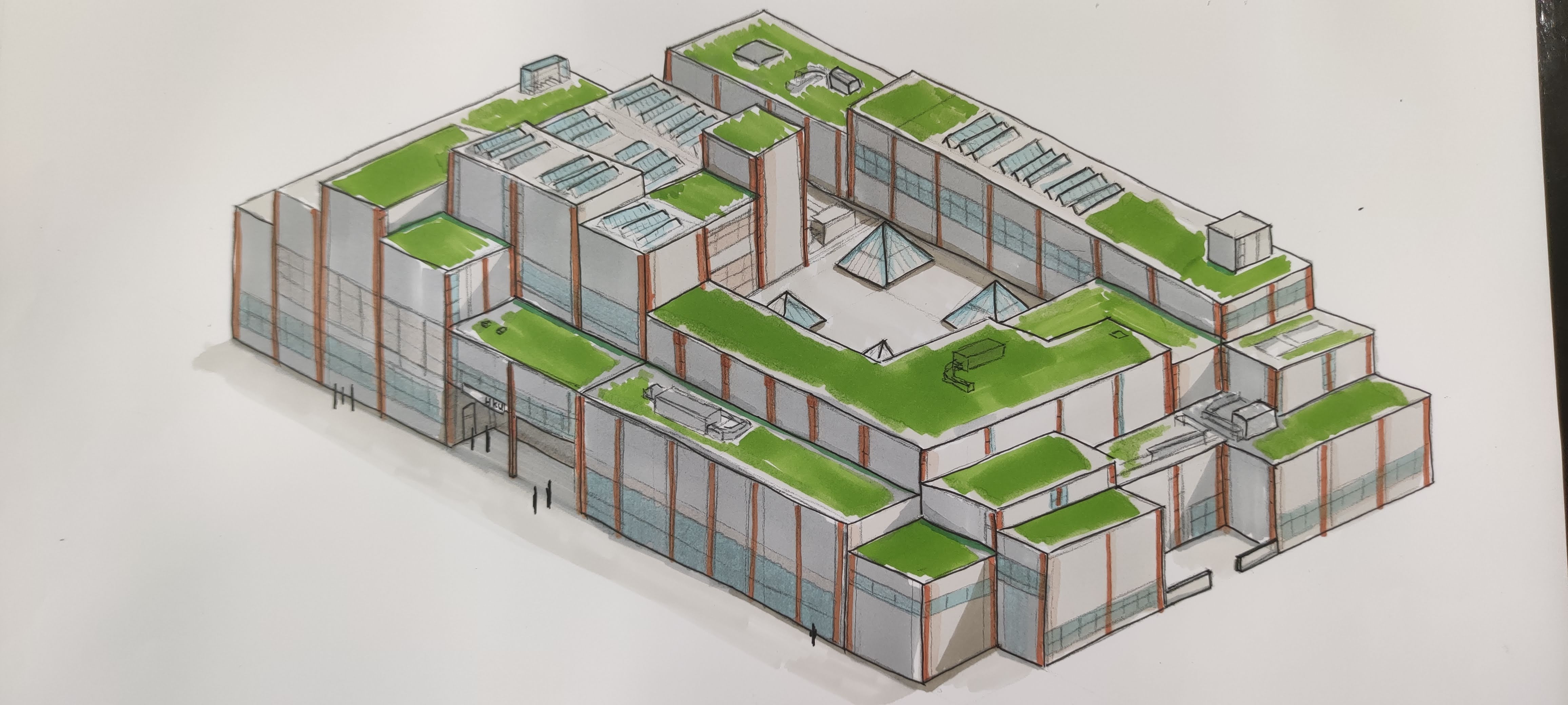 Isometric drawing HKU Design